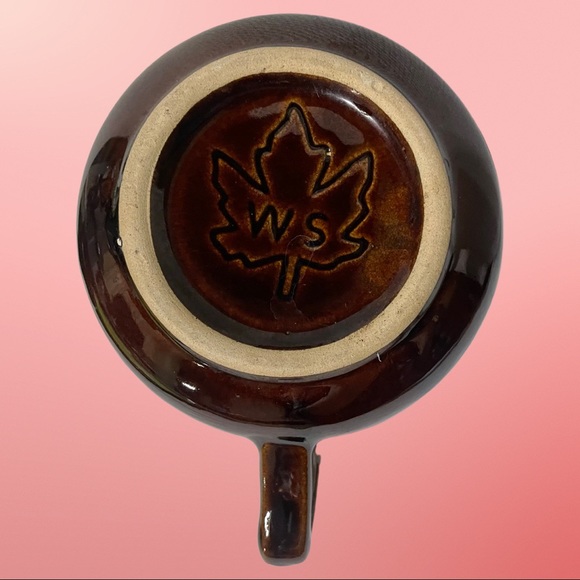 Western Stoneware Brown Drip Pottery Soup Mug with “D” Handle. Great Condition - Picture 5 of 5